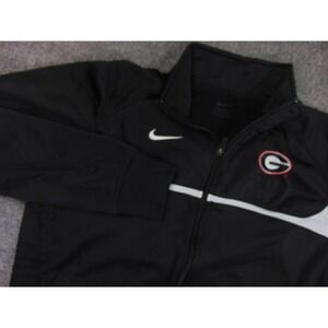 Georgia Bulldogs Track Jacket Mens Med Black Full Zip UGA Logo Nike